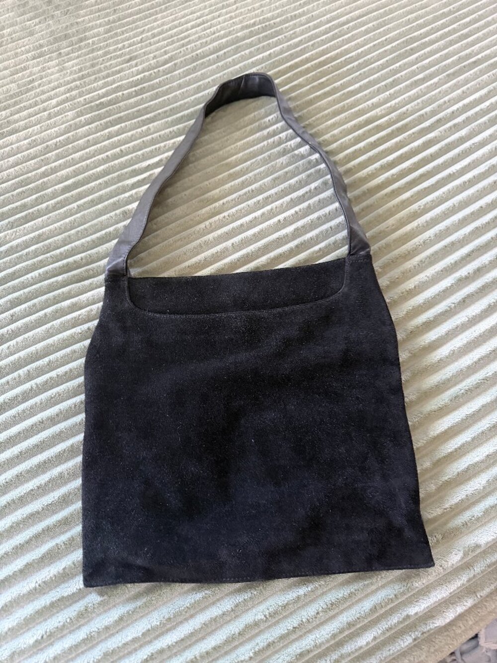Black Suede Shoulder Bag by Giani Bernini